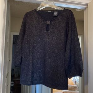 Raisey black sparkle top